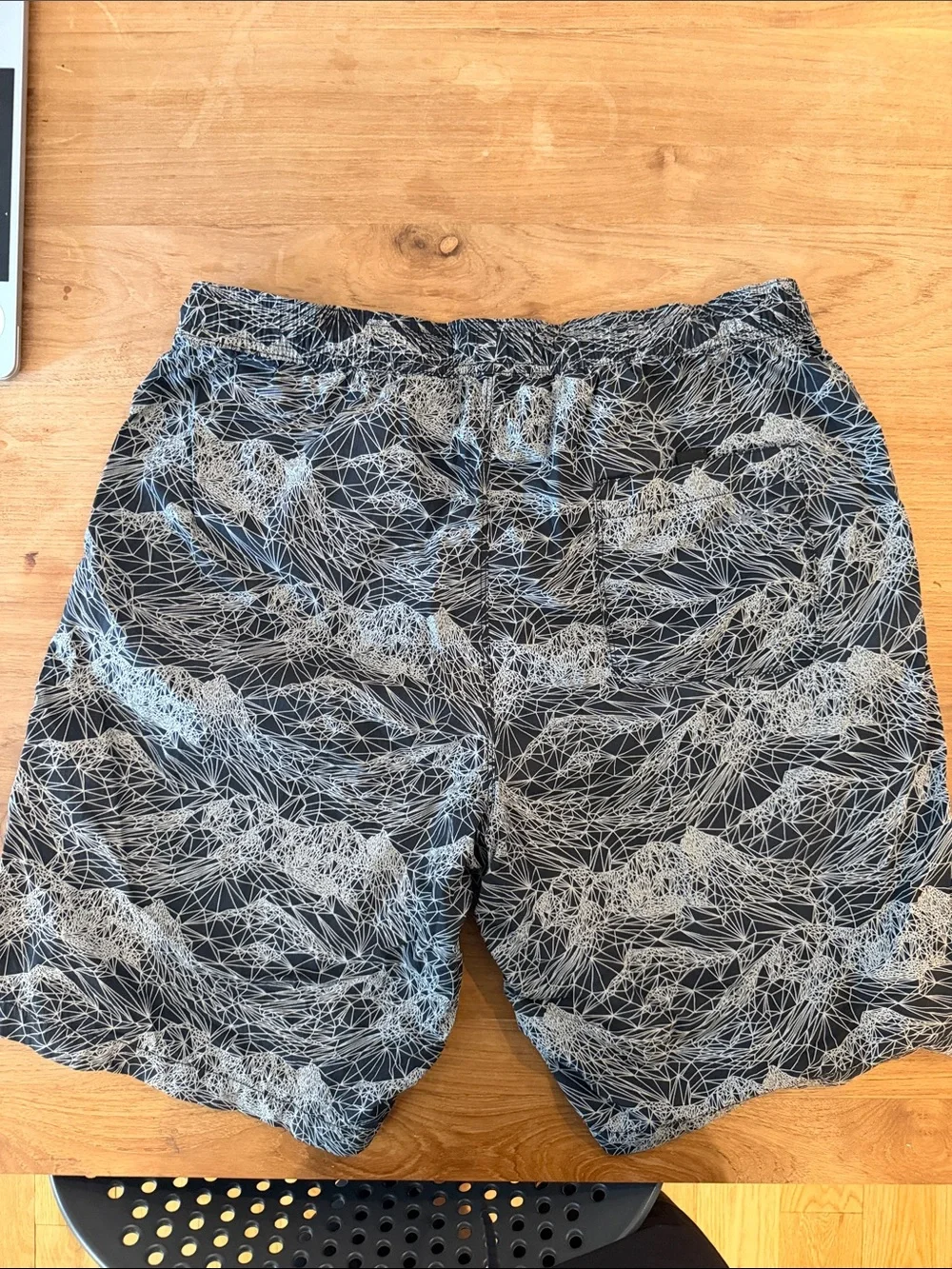Oakley Men’s Black & White Geometric Swim Shorts